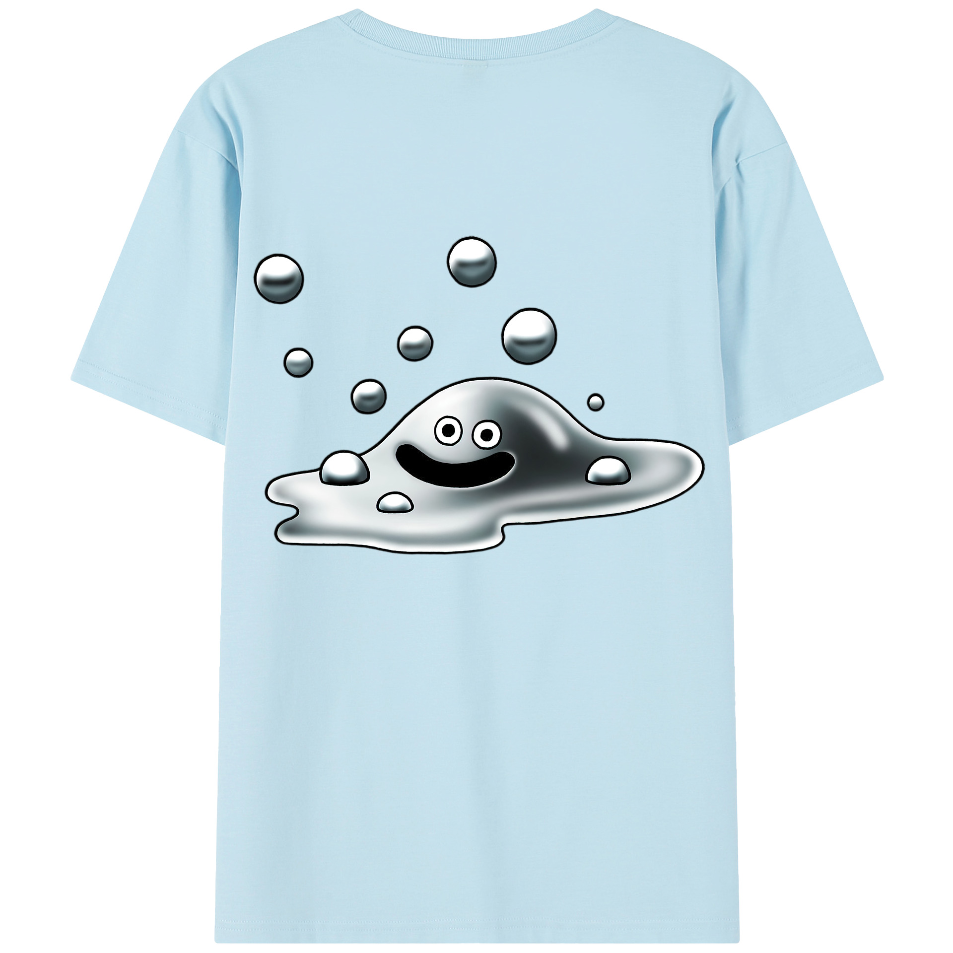 （画像用） ドラゴンクエスト Doragon Kuesuto Dragon Quest 綿100％半袖Tシャツ（背面プリント）
